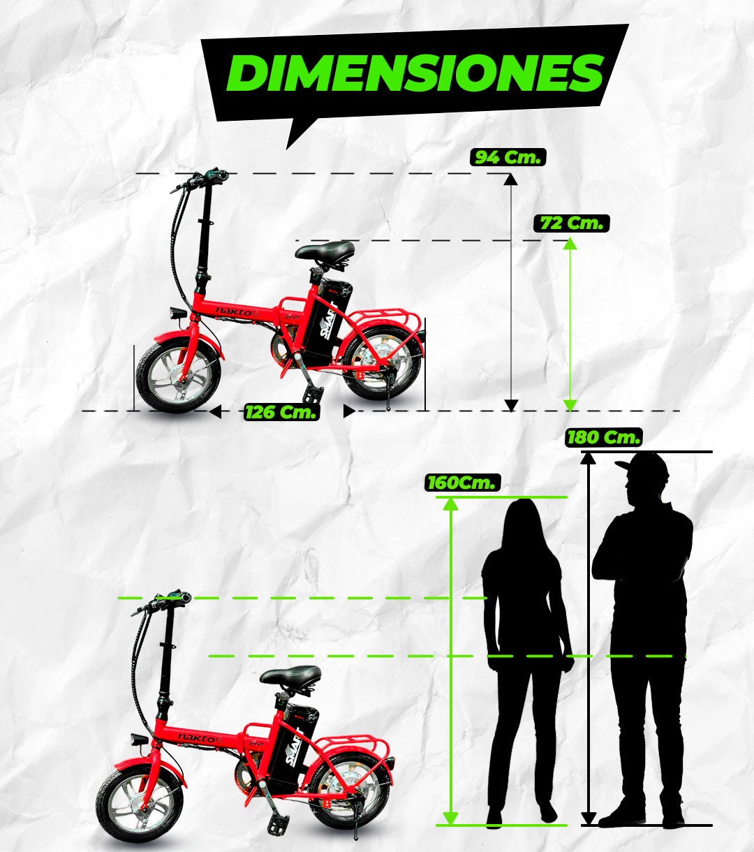 Bici Eléctrica Clasic Plegable Compacto