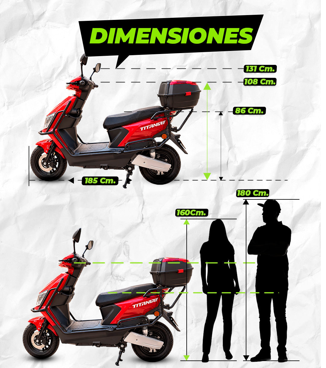 Moto Eléctrica Titania con Litio
