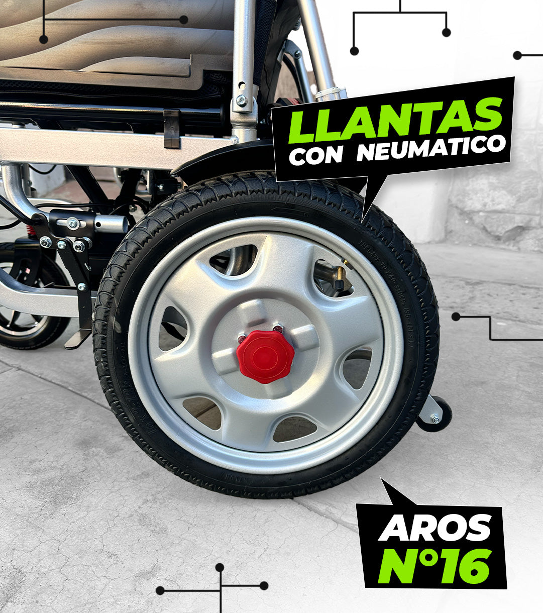 Silla de Ruedas Inclinación Eléctrica