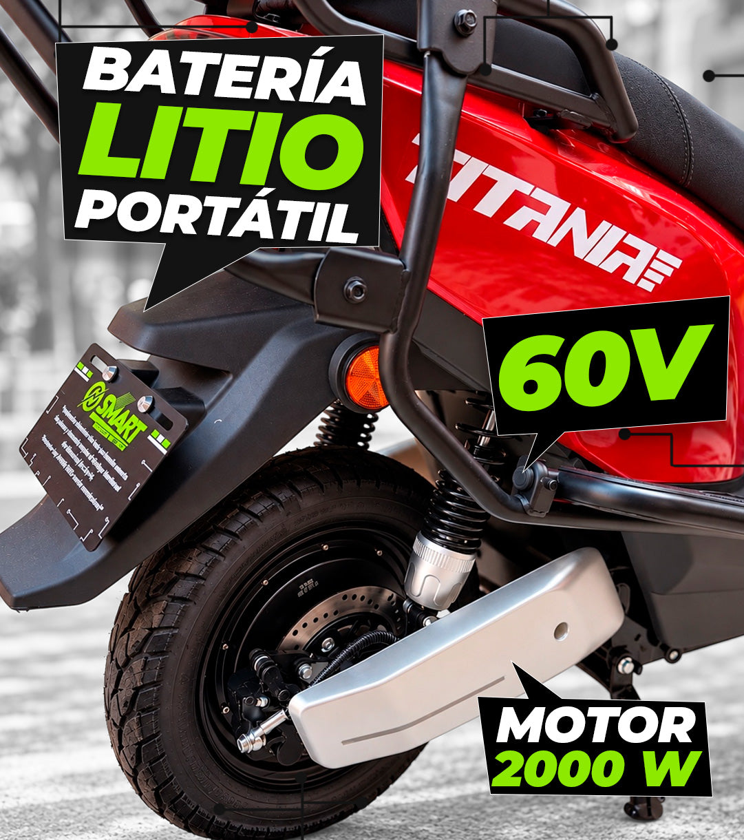 Moto Eléctrica Titania con Litio