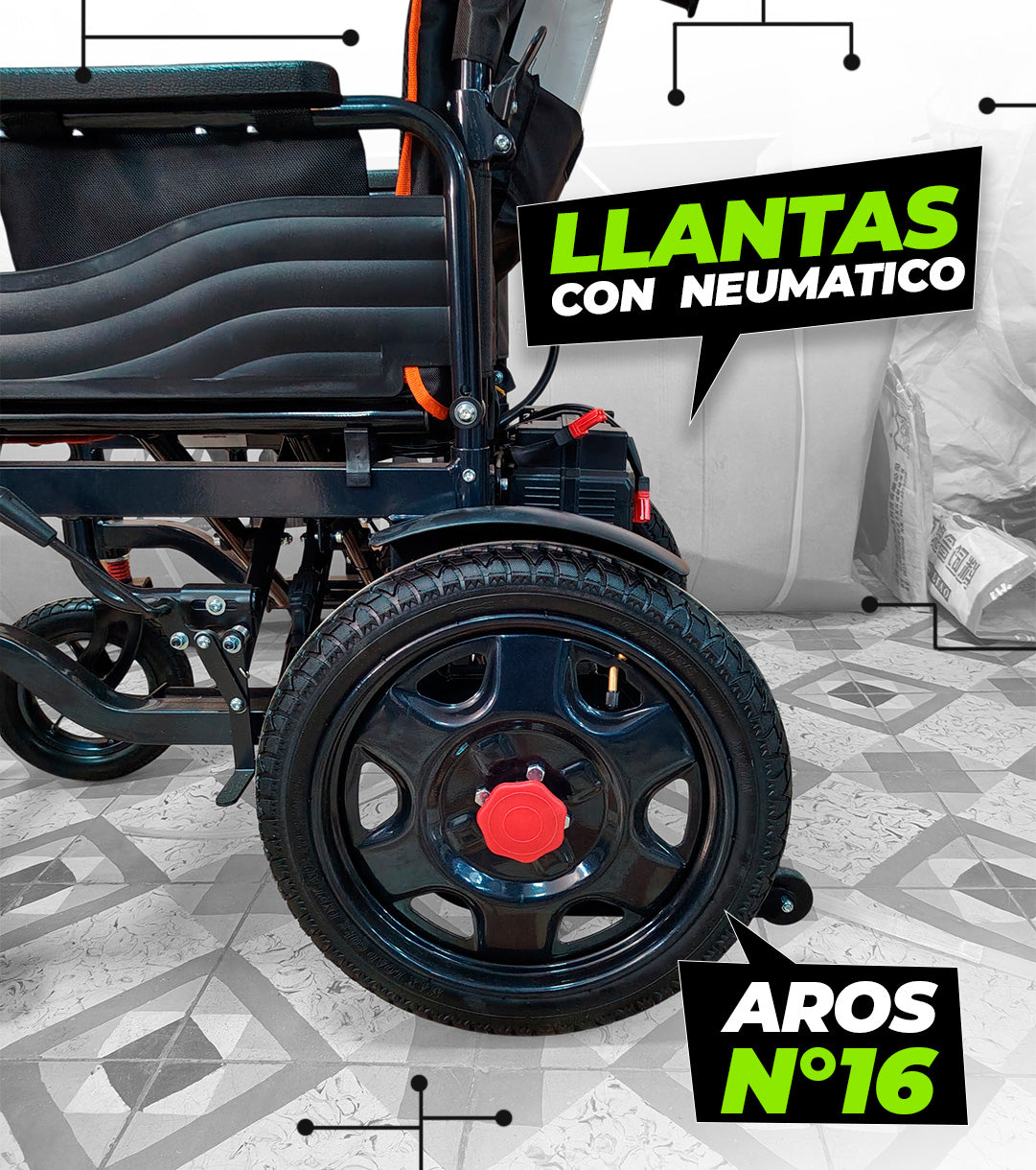 Silla de Ruedas Eléctrica con suspensión