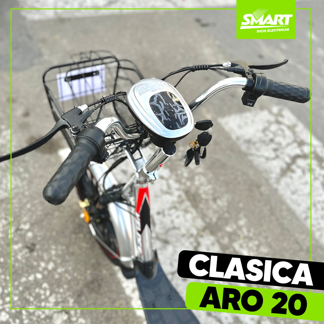 Bici Eléctrica Clasico Plateado aro 20 – Smart Bicis y Motos