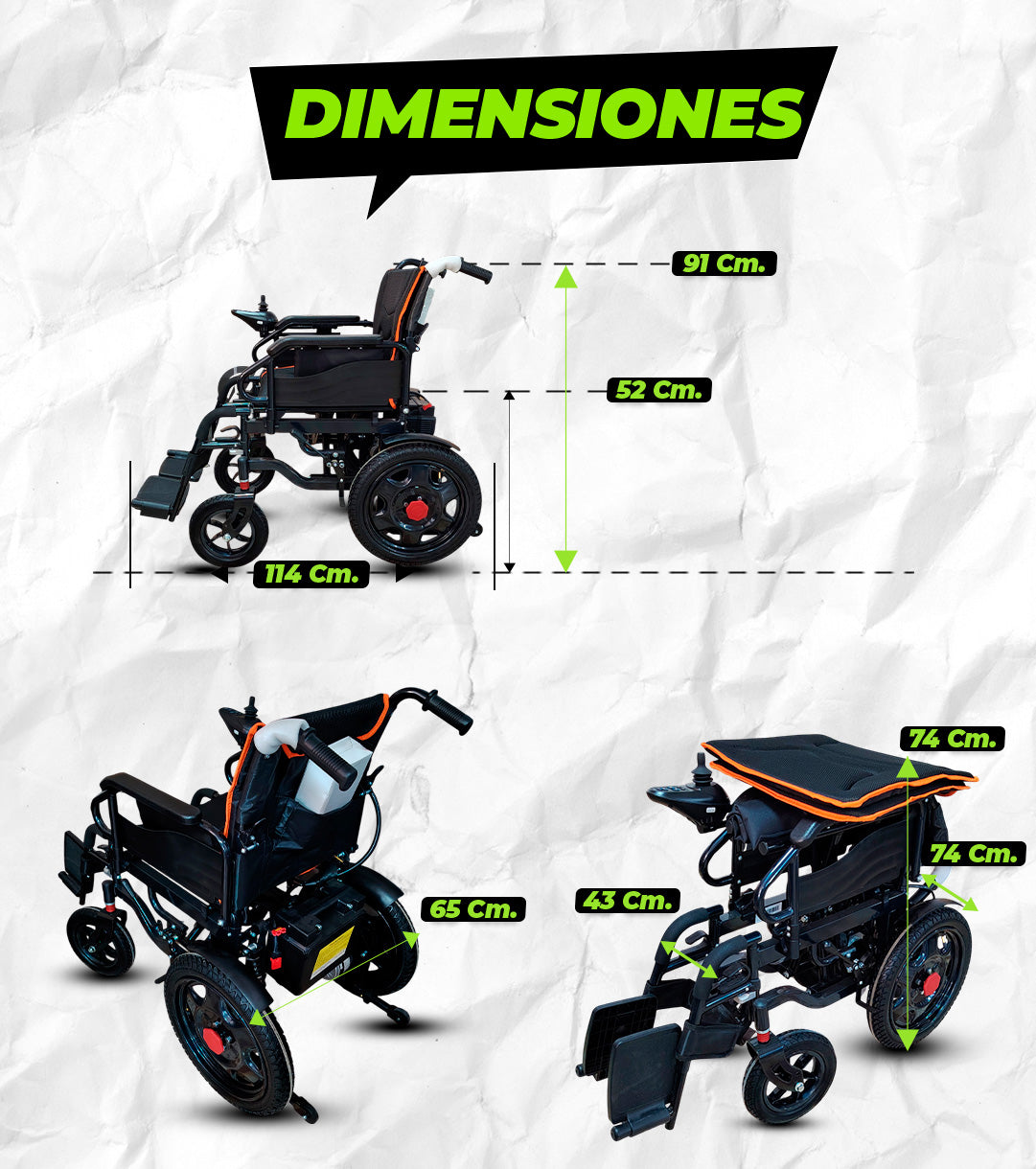 Silla de Ruedas Eléctrica con suspensión