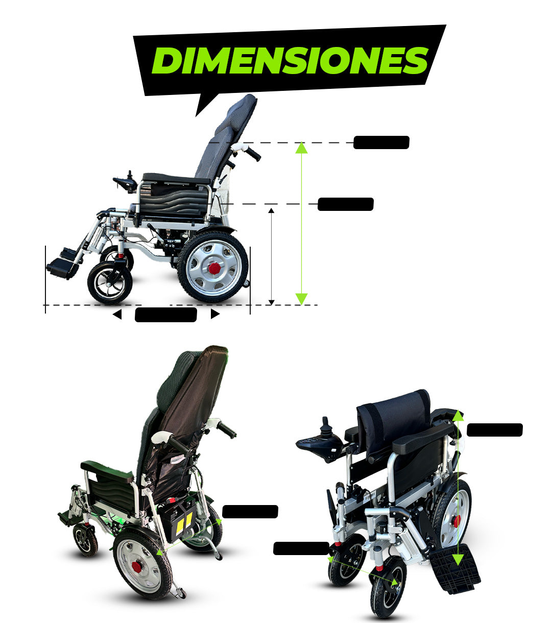 Silla de Ruedas Inclinación Eléctrica