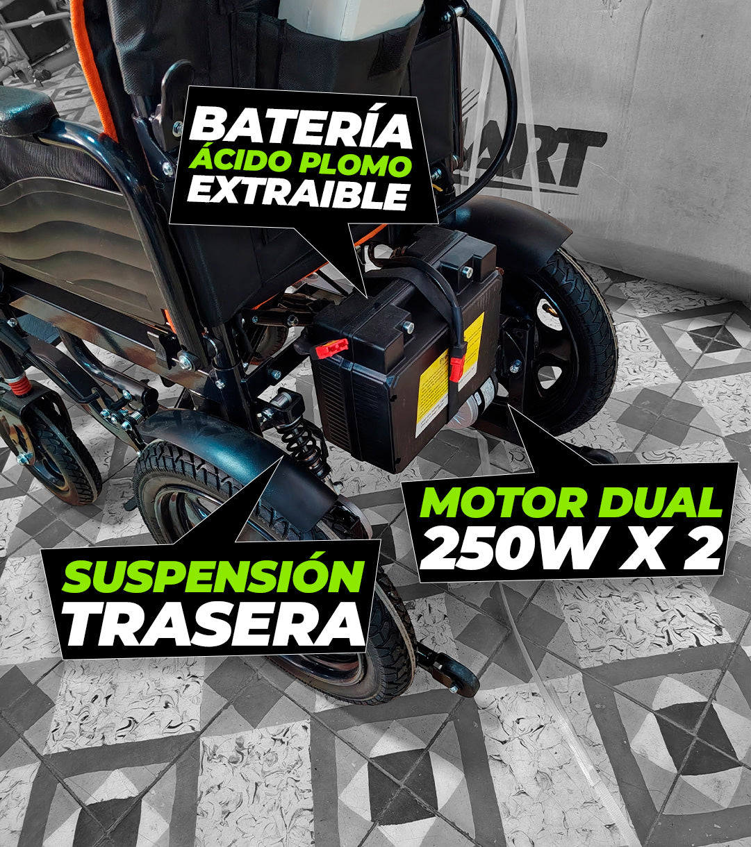 Silla de Ruedas Eléctrica con suspensión
